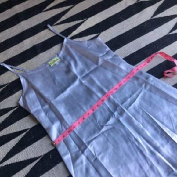 1990’s Vintage Satin Icy Blue Dress - Picture 7 of 8